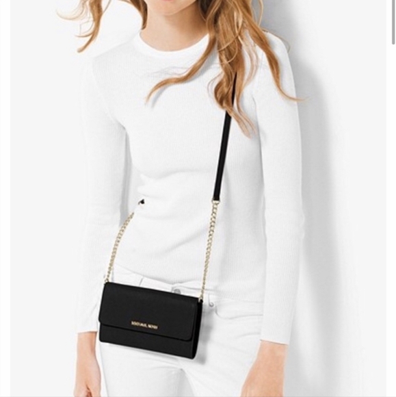 Michael Kors Handbags - MICHAEL KORS Jet Set Travel Saffiano Leather Smartphone Crossbody